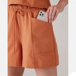 NWOT - Athleta Retroterry Cotton Blend Shorts - size 2X - Sunbaked Clay